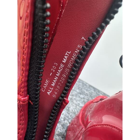 Demonia Camel 203 Red Patent Leather Platform Boots Women's Size 7 - Picture 14 of 15